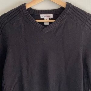 CALVIN KLEIN mens sweater, cotton/rayon, staple piece for your wardrobe!
